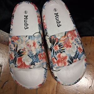 Mudd Floral Slide Sandals